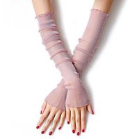ECHERY Long Lace Sunscreen Arm Cooling Protective Sleeves for Men/Women Outdoor Activities UV Skin Protection