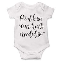 God Knew Our Hearts Needed You Baby Onesie Pregnancy Announcement Shower Gift New Parents Newborn White