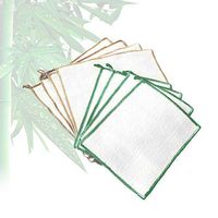 Natural Bamboo Kitchen Dish Cloth, White Washcloths Dish Towels, Cleaning Cloths & Dish Rags Degreasing,Bag of (4 Large＆4 Small ) pcs