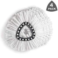 Tingkam 4 Pack Replacement Mop Head Compatible with OCedar Microfiber Spin Mop Refill Compatible with O-Cedar Clean Pad Mop Head Refill Fit O Cedar EasyWring Mop Easy Cleaning Mop Head Replacement