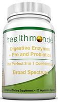 Digestive Enzymes Probiotic and Prebiotic Complex - with Amylase, Bromelain and Lactase - Natural Vegetarian Capsules - Improves Digestion and Absorption - Relieves Gas and Bloating (1)