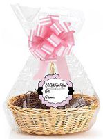 Light Pink 2Pack Designer Cello Bags/Tags/Bows Cellophane Gift Basket Packaging Bags Flat 18" x 30"