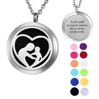 Loving Embrace Aromatherapy Essential Oil Diffuser Necklace Stainless Steel Locket Necklace