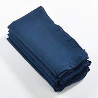 Saro Melina Collection Ruffled Design Dinner Napkin (Set of 4) Navy
