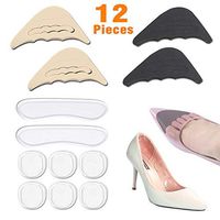Big Shoe Filler(2 Pairs),Adjustable Toe Plugs to Make Big Shoes Fit,Heel Cushion Inserts(2PCS),Spot Gel Blister Pads(6PCS),Relieve Pain from Calluses & Ill-Fitting Shoes.Total 12PCS
