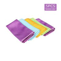 LLY Microfiber Cleaning Cloth 5Pcs Ultra Fine Microfiber Cloths for Glass Fish Tank Double-Sided Clean Cloth Without Chemicals