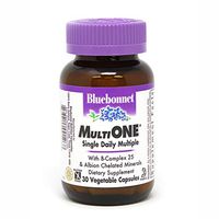 Bluebonnet Nutrition Multi One (with Iron) Vegetable Capsules, Complete Full Spectrum Multiple Vitamin Supplement, B Vitamins, Gluten Free, Milk Free, Kosher, 30 Vegetable Capsules, 1 Month Supply