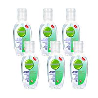 1.69 Fl.Oz/Bottle Hand Sanitizer Travel Size, Mini Size Wash Free Hand Sanitizer with Pump head for Office Home Car, Liquid Antibacterial Hand Washer, Washless Hand Soap Hand Sanitizer 6 Pack