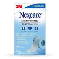 Nexcare Sensitive Skin Tape, Hypoallergenic, 1 Inch X 4 Yard Roll, 6 Rolls