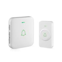 Wireless Door Bell, AVANTEK CW-11 Mini Waterpoof Doorbell Chime Operating at 1000 Feet with 52 Melodies, 5 Volume Levels & LED Flash