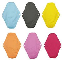 Healifty Sanitary Napkins Washable Breathable Nursing Mat 6pcs(Mixed Color)