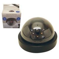 Dummy Simulated Security Surveillance Dome CCTV Camera Fake Mock with Flash Red LED