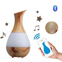 Kovoda Essential Oil Diffuser,Bluetooth Aroma Diffuser Portable Ultrasonic Cool Mist Humidifier with 7 Color LED Lights, Vase-Shaped Mist Mode Adjustment for Home, Office, Bedroom, 235ml