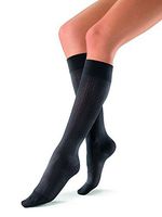 JOBST soSoft 15-20 mmHg Knee High Compression Socks, Brocade Pattern, Black, Large