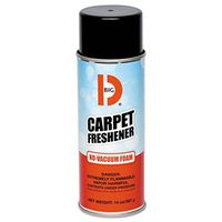 Big D Industries No-Vacuum Carpet Freshener, Foam, Fresh Scent, 14 oz Aerosol, 12/Carton