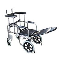 Elderly Walker, Thicken Stainless Steel Non-Slip Foldable Adjustable Assisted Walking Moped Walker, with Potty Can Lie Flat