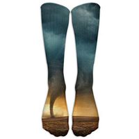 LBLOGITECH Storm Tornado Tsunami Premium Novelty Calf High Athletic Sock Outdoor Gift
