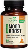 Mood Boost Support for Stress 1100mg - Positive Mood and Focus Support Supplement, Made in USA, Natural Serotonin & Dopamine Nootropic Pills with 5-HTP, Ashwagandha & GABA - 60 Capsules
