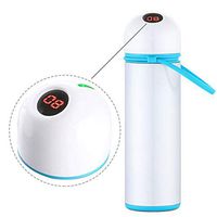 Diabetic Insulin Vial Carrying Travel Cup Portable Diabetic Medication Cooler Organizer Keep Cool 24 Hours at 2℃ -8℃ Vacuum Insulated Cup, Temperature LCD Display Update Version (White)