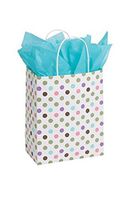 Medium Playful Polkadot Paper Shopping Bag 8 x 4 ½ x 10 ¼ Inches - Case of 100