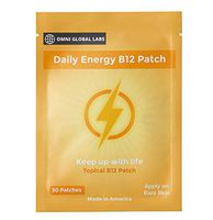 Once Daily Energy B12 Patch - 30 Patches - (Made in The USA) - Organic Vegan - Sugar, Latex, Gluten Free
