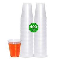 Plasticpro 5 oz Disposable Plastic Medium Weight Clear Drinking Cups [400 Count]