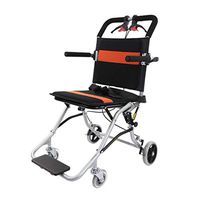 Wheelchair, Elderly Wheelchair can Foldable, Wheelchair Ultra Light Aluminum Alloy Portable with Double Brakes, Elderly Disabled Travel Manual Wheelchair,A