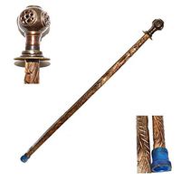 Nautical World Antique Brass Helmet Style Handle and Wood Décor Wooden Folding Walking Stick Cane for Men, Affordable Gift Decorative Walking Cane Fashion Statement for Men/Women/Seniors/Grandparents