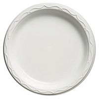 Genpak 71000 Aristocrat Plastic Plates 10 1/4 Inches White Round 125/Pack