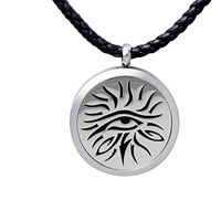 Aromatherapy Essential Oil Diffuser Necklace Jewelry ~ Wear Your Aroma Oils ~ Hypo-Allergenic 316L Surgical Grade Stainless Steel Locket Pendant | 3 Reusable Refill Pads Included | Perfect For Men