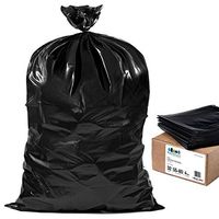 Plasticplace 55 Gallon Contractor Bags, Black, 38'' x 58'', 4 Mil, 32/Case
