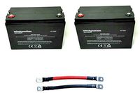 2pcs WindyNation 100 amp-Hour 100AH 12V 12 Volt AGM Deep Cycle Sealed Lead Acid Battery - Solar RV UPS Off-Grid (2 pcs 100 amp-Hour)
