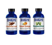 Top Essential Oil Gift Set - Best 3 Aromatherapy Oil - Cinnamon Leaf, Orange, and Peppermint - Therapeutic Grade and Premium Quality - 1 oz each by Harlyn