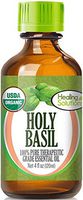 Organic Holy Basil Essential Oil (100% Pure - USDA Certified Organic) Best Therapeutic Grade Essential Oil - 120ml
