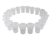 Party Shot Glasses for Bachelorettes and Birthdays, Cheers Bitches 2 oz Plastic Shooters (20 Pack)