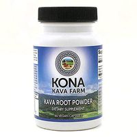 Kona Kava Farms Kava Root Only Premium Capsules | Kava Root Extract Powder Capsules 10% Kavalactone | Kava Root Supplement for Relaxation, Anxiety and Stress Relief (60 Capsules)