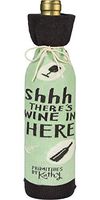 Primitives by Kathy LOL Made You Smile Reusable Gift Bottle Sock, 3.38" x 11.25", Shhh… There's Wine in Here