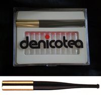 CIGARETTE HOLDER Denicotea Lady Black with Ejector No 20202 + 10 filters