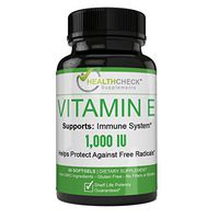 Premium Grade Vitamin E 1,000 IU - Provides Optimal Cardiovascular & Cognitive Health Support, Strong Antioxidant Benefits, High Potency