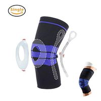 Knee Brace Support Protector, Silica Gel Anti-Collision Anti-Slip, Elastic Breathable Compression Knee Sleeve for Sports Arthritis Relief Rnning Basketball Jogging Walking (Men & Women) (Black)