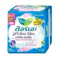 Laurier Super Ultra Slim Sanitary Napkin 20 Pieces Long 30 Cm. 2 Pack Thailand