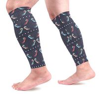 LEVEIS Pixie Stars Pattern Calf Compression Sleeves 1 Pair, Leg Performance Support for Shin Splint Calf Pain Relief Men & Women Guards Sleeves for Running Cycling