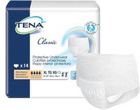 Tena Classic Protective Underwear 72516 Extra Large, Case of 56 White
