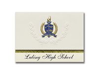 Signature Announcements Luling High School (Luling, TX) Graduation Announcements, Presidential style, Basic package of 25 with Gold & Blue Metallic Foil seal