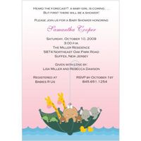 Umbrella Ark - Girl Baby Shower Invitations - Set of 20