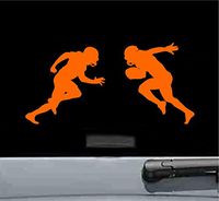 Football players Vinyl Decal Sticker (ORANGE)
