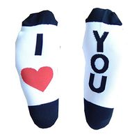 Compression Socks Women & Men 20-30mmhg by Wave (I Love You, S/M)