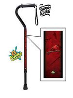 Walking Cane with Gel Grip Handle Aluminum Adjustable with Red Cardinals Bird Men or Women