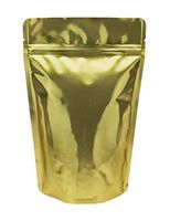 BAP 12 oz Gold Stand Up Pouch, Zip, No Valve (100 pcs)