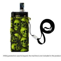 Sunday 7 Skull Pattern Portable Handy Soft Silicone Dust-Proof Protection Case with Lanyard for Smoant Pasito, Anti-Scratch Anti-Fall and Shock Absorption (Yellow)